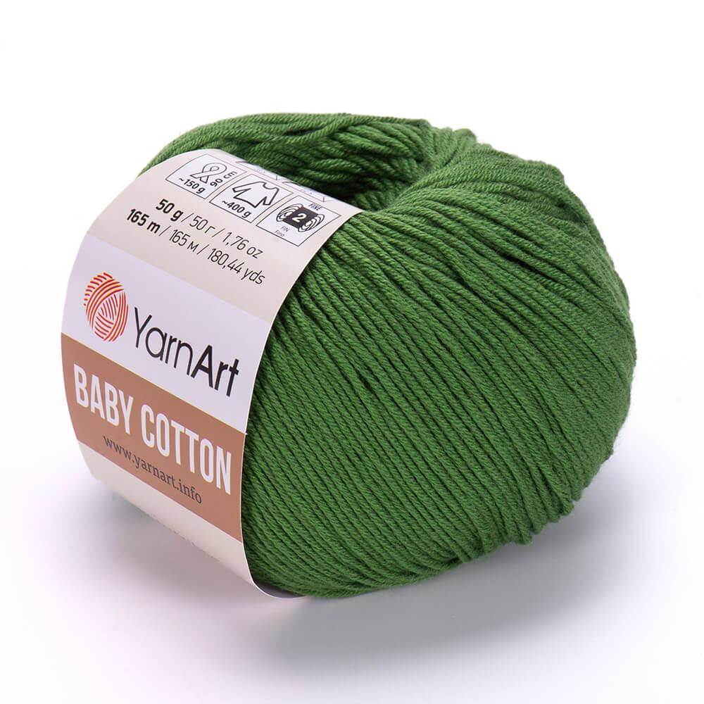 YarnArt Baby Cotton (Ярн Арт Беби Коттон) № 441 зеленый (Пряжа коттон, нитки для вязания), Зелёный
YarnArt Baby Cotton (Ярн Арт Беби Коттон) № 441 зеленый (Пряжа коттон, нитки для вязания), Зелёный