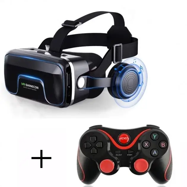 VR Shinecon 10.0 + джойстик T3 – очки виртуальной реальности для смартфона - Черный
VR Shinecon 10.0 + джойстик T3 – очки виртуальной реальности для смартфона - Черный