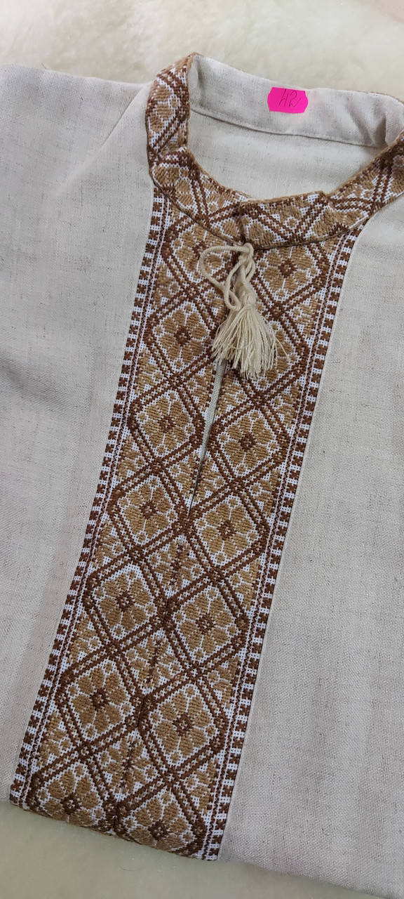 New Вышиванка мужская на сером льне (длинный рукав, ручная, кокетка)
New Вышиванка мужская на сером льне (длинный рукав, ручная, кокетка)