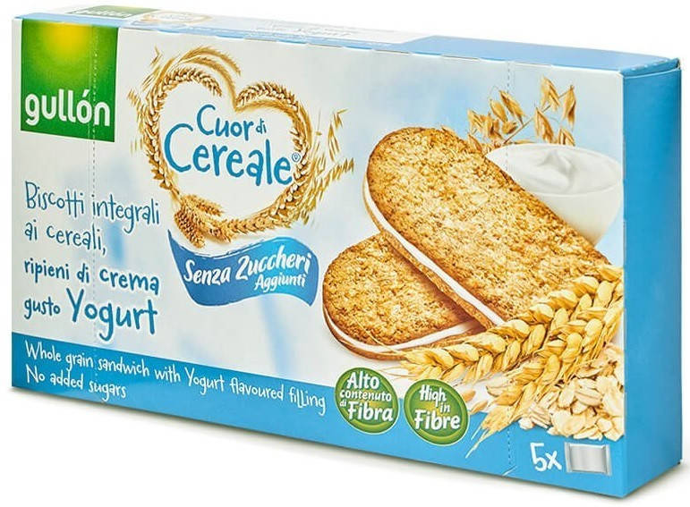 Печенье без сахара злаковое с йогуртовым кремом Gullon Cuor di Cereale 220гр (5х44г) Испания
Печенье без сахара злаковое с йогуртовым кремом Gullon Cuor di Cereale 220гр (5х44г) Испания