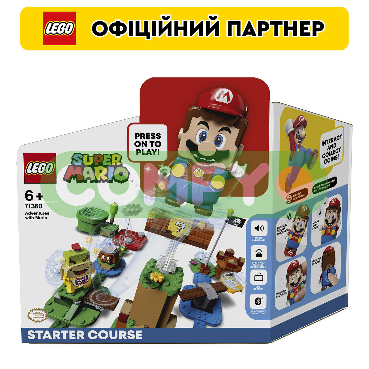 Конструктор ЛЕГО LEGO Super Mario Приключения с Марио. Стартовый набор (71360), Разные цвета
Конструктор ЛЕГО LEGO Super Mario Приключения с Марио. Стартовый набор (71360), Разные цвета