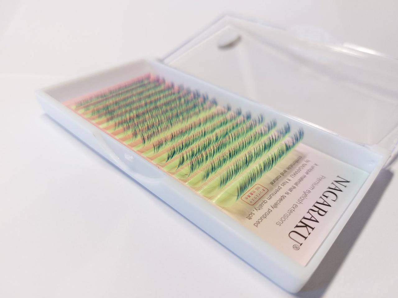 Ресницы омбре Neon NAGARAKU Mix (Салатовый)
Ресницы омбре Neon NAGARAKU Mix (Салатовый)