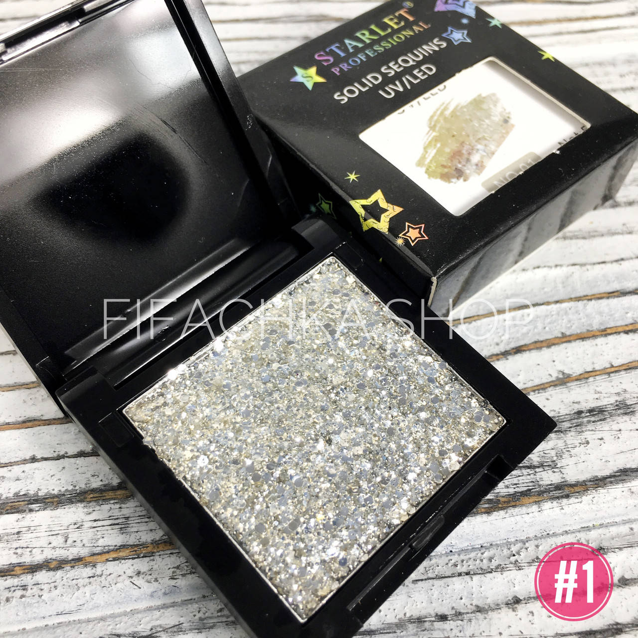 Глиттерный гель для дизайна ногтей в палетке Starlet Professional Solid Sequins 5 г №01
Глиттерный гель для дизайна ногтей в палетке Starlet Professional Solid Sequins 5 г №01