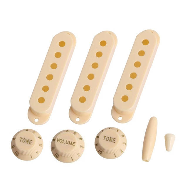 Комплект крышки синглов и ручки для электрогитары Fender Stratocaster Ibanes Shur LTD ESP бежевые
Комплект крышки синглов и ручки для электрогитары Fender Stratocaster Ibanes Shur LTD ESP бежевые