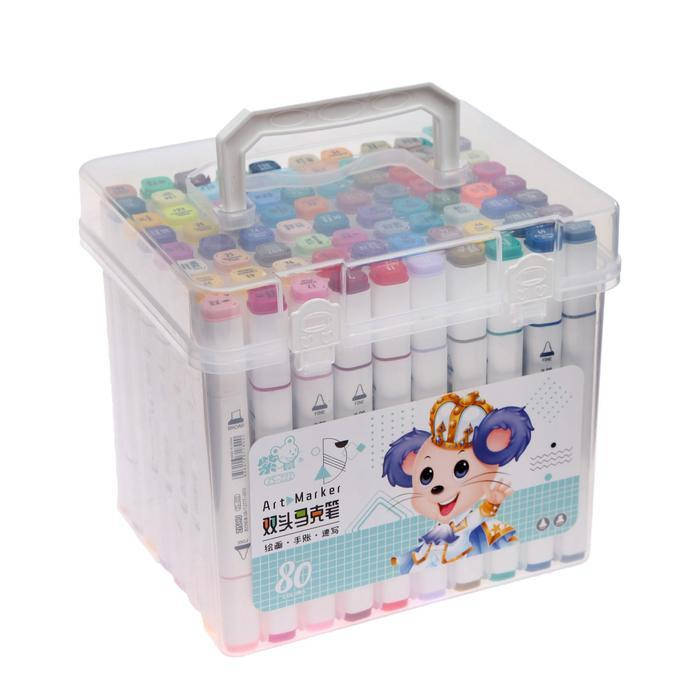 Набор маркеров для рисования белые 80 шт в пластиковом кейсе, Разные цвета
Набор маркеров для рисования белые 80 шт в пластиковом кейсе, Разные цвета