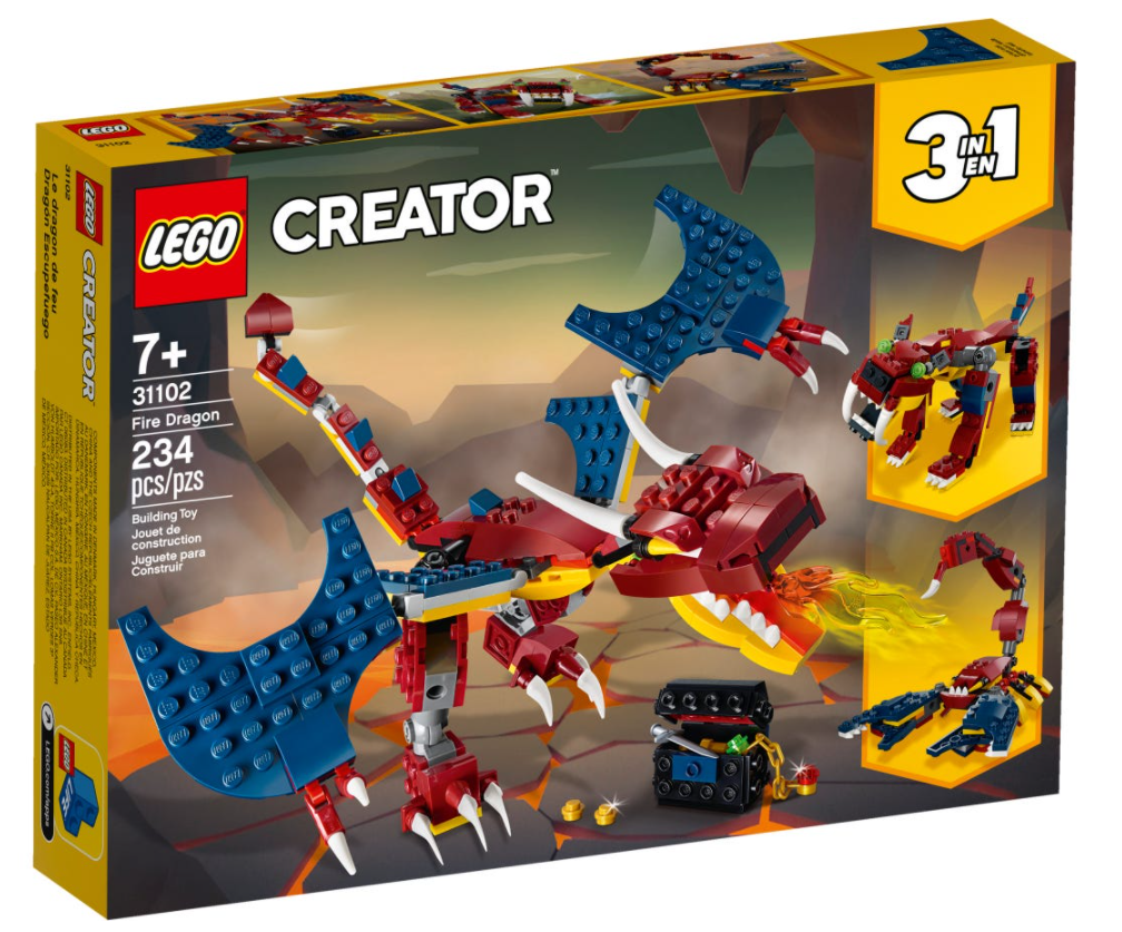 LEGO Creator 31102 Конструктор ЛЕГО Криэйтор Огненный дракон | лего оригинальный набор на 234 детали
LEGO Creator 31102 Конструктор ЛЕГО Криэйтор Огненный дракон | лего оригинальный набор на 234 детали