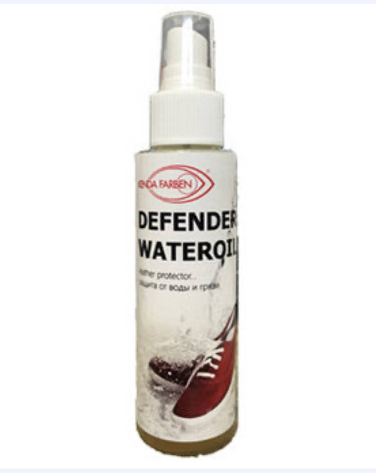 DEFENDER WATEROIL универсальное водоотталкивающее средство для всех типов кожи и ткани, спрей 100мл
DEFENDER WATEROIL универсальное водоотталкивающее средство для всех типов кожи и ткани, спрей 100мл