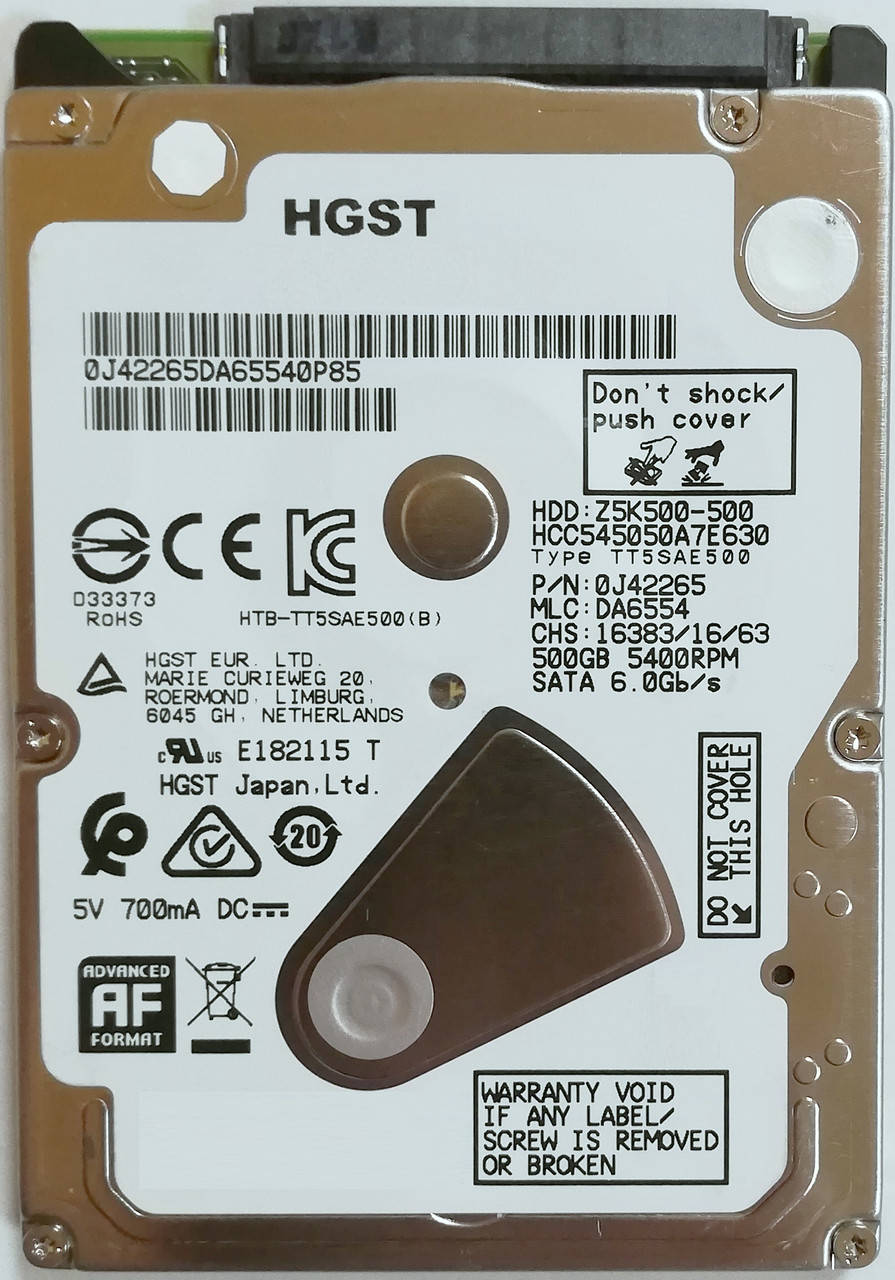 Жесткий диск для ноутбука HGST Hitachi Travelstar 500GB 2.5" 32MB 5400rpm 6Gb/s (HCC545050A7E630) SATAIII Б/У
Жесткий диск для ноутбука HGST Hitachi Travelstar 500GB 2.5" 32MB 5400rpm 6Gb/s (HCC545050A7E630) SATAIII Б/У