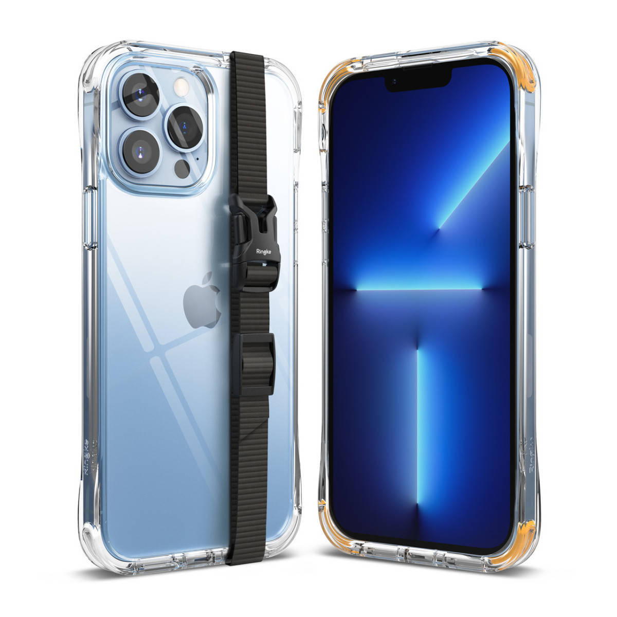 Чехол Fusion Plus для iPhone 13 Pro Max White Yellow Black Buckle Band Strap (FPB578E67), Прозрачный 
Чехол Fusion Plus для iPhone 13 Pro Max White Yellow Black Buckle Band Strap (FPB578E67), Прозрачный