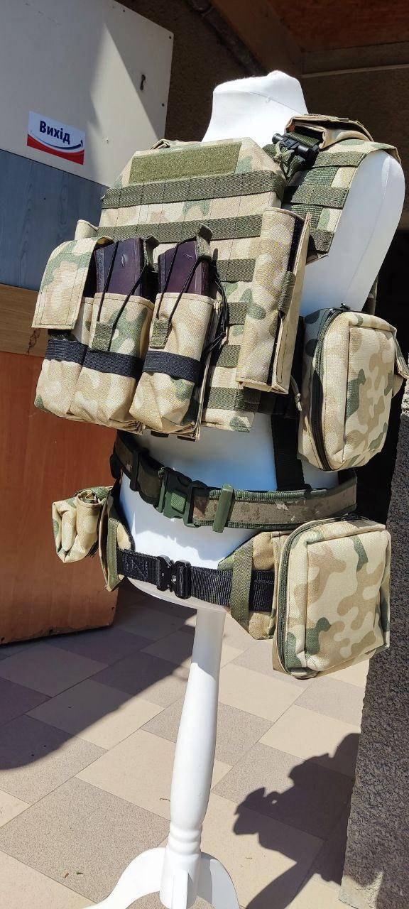 Набор GS-Military Плитоноска M6 pro+ РПC+ под АК 3шт, гранаты 2шт, аптечка, под турникет, сброса
Набор GS-Military Плитоноска M6 pro+ РПC+ под АК 3шт, гранаты 2шт, аптечка, под турникет, сброса