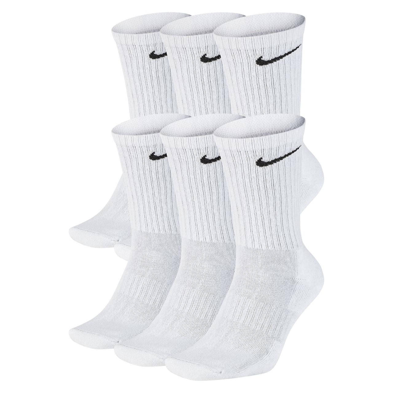 Носки для тенниса и спорта Nike Cushion Cotton Crew 6 пар в упаковке белые 
Носки для тенниса и спорта Nike Cushion Cotton Crew 6 пар в упаковке белые