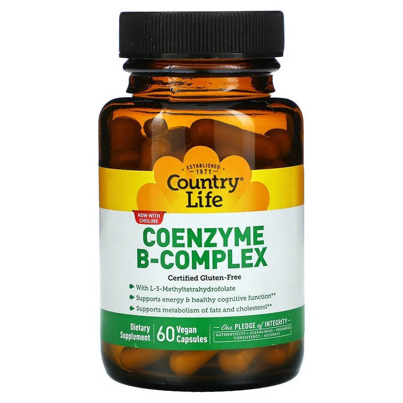 Коэнзим В-комплекс Country Life "Coenzyme B-Complex Caps" кофермент (60 капсул)
Коэнзим В-комплекс Country Life "Coenzyme B-Complex Caps" кофермент (60 капсул)