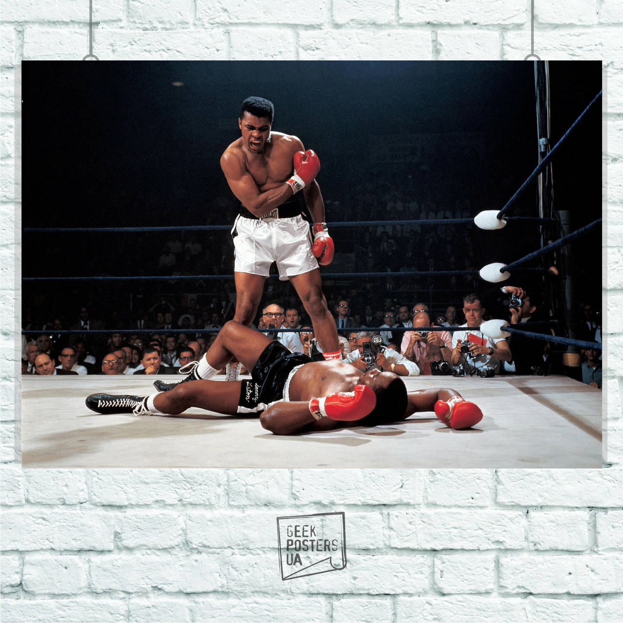 Постер "Мохаммед Али и Сонни Листон". Muhammad Ali, Кассиус Клей, боксёр. Размер 60x43см (A2). Матовая бумага
Постер "Мохаммед Али и Сонни Листон". Muhammad Ali, Кассиус Клей, боксёр. Размер 60x43см (A2). Матовая бумага