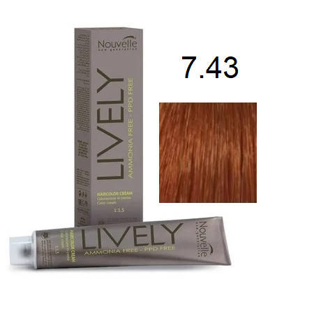 Крем-краска для волос безаммиачная Nouvelle Lively Hair Color 7.43 Золотисто-Медный Блонд 100 мл
Крем-краска для волос безаммиачная Nouvelle Lively Hair Color 7.43 Золотисто-Медный Блонд 100 мл