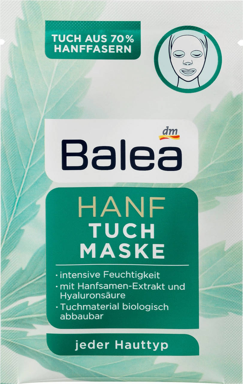 Тканевая маска Конопля Balea, 1 шт (Германия) 
Тканевая маска Конопля Balea, 1 шт (Германия)