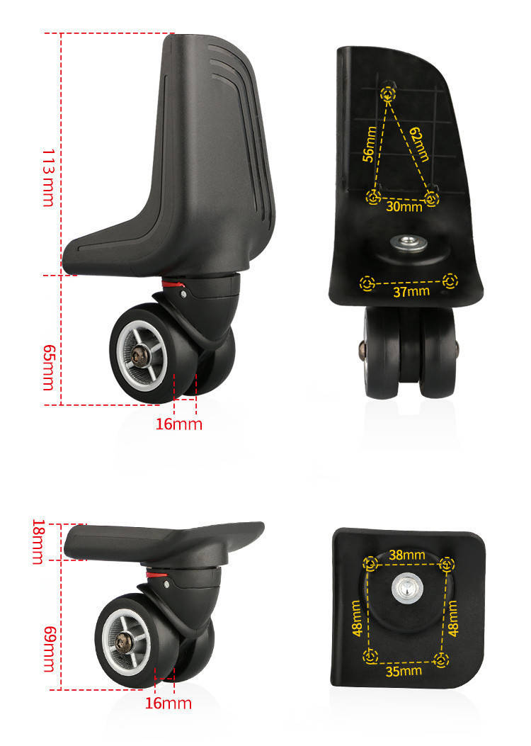 Набор колес для чемодана ЧМК-8022 
Набор колес для чемодана ЧМК-8022