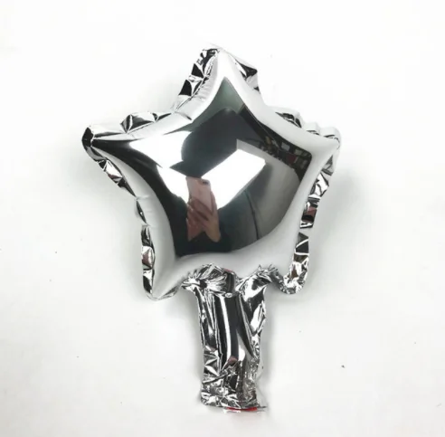 Фольгированный шарик КНР 5"(12 см) Звезда серебро, Серебристый 
Фольгированный шарик КНР 5"(12 см) Звезда серебро, Серебристый