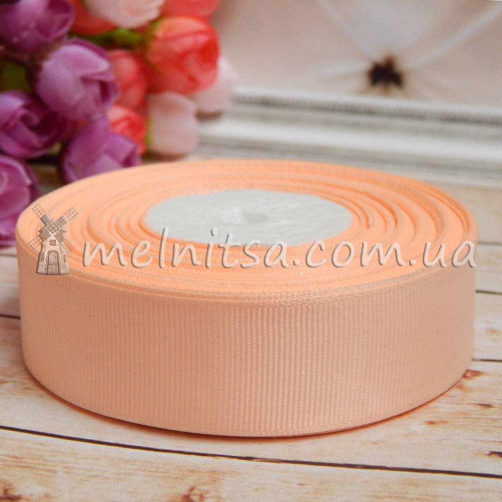 Лента репсовая персиковый, 2,5 см 
Лента репсовая персиковый, 2,5 см