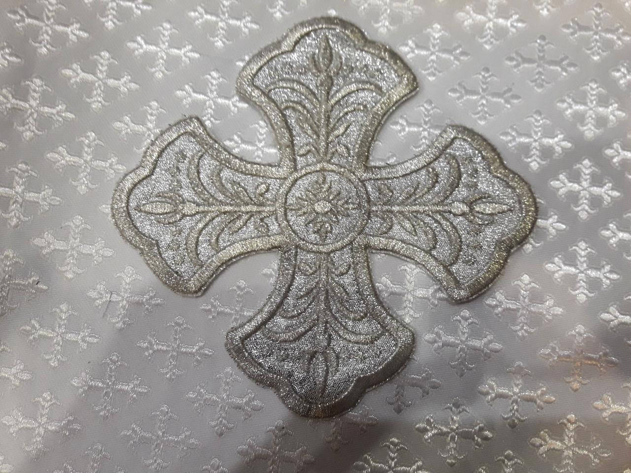 Крест на стихарь Хрест для стихарів малий 15 на 15 см срібний
Крест на стихарь Хрест для стихарів малий 15 на 15 см срібний