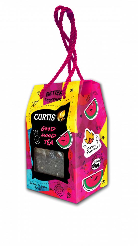 Смесь черного и зеленого чая с арбузом Curtis Good Mood Tea 50 грамм в подарочной упаковке
Смесь черного и зеленого чая с арбузом Curtis Good Mood Tea 50 грамм в подарочной упаковке