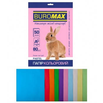 Бумага цветная А4 80г/м2 Pastel+Intensiv 50 листов 10 цветов BUROMAX ВМ.2721650-99, Разные цвета
Бумага цветная А4 80г/м2 Pastel+Intensiv 50 листов 10 цветов BUROMAX ВМ.2721650-99, Разные цвета
