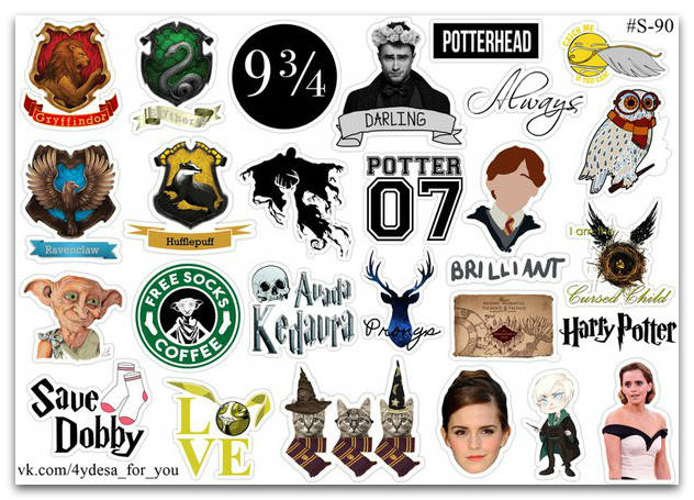 Наклейки Harry Potter, Гарри Поттер #S-90 
Наклейки Harry Potter, Гарри Поттер #S-90