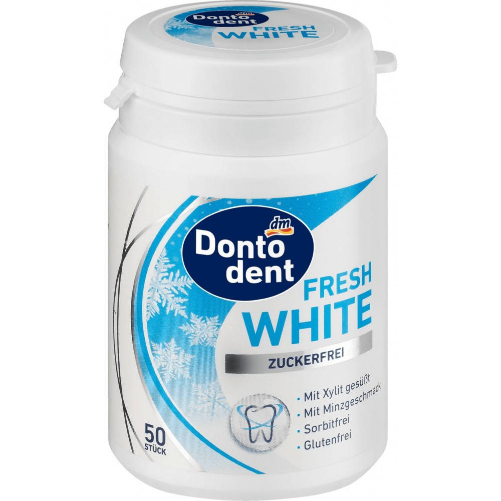 Dontodent Zahnpflege-Kaugummi Fresh White жевательные резинки без сахара Свежая белизна 50 шт
Dontodent Zahnpflege-Kaugummi Fresh White жевательные резинки без сахара Свежая белизна 50 шт