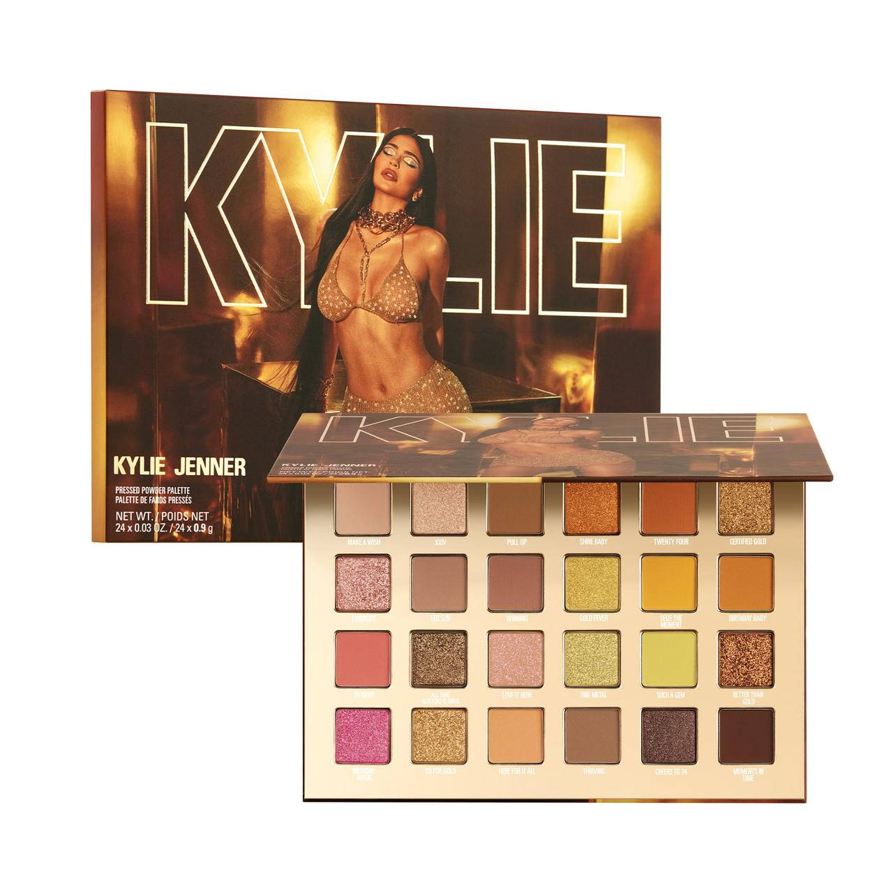 Палетка теней "24k Gold" с лимитированной коллекции 24K Birthday Collection от Kylie Cosmetics
Палетка теней "24k Gold" с лимитированной коллекции 24K Birthday Collection от Kylie Cosmetics
