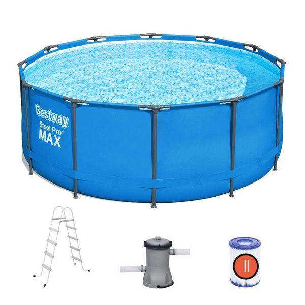 Бассейн каркасный Bestway 5614S Steel Pro Max™ фильтр-насос, лестница (366-122 см, объем 10250 л).
Бассейн каркасный Bestway 5614S Steel Pro Max™ фильтр-насос, лестница (366-122 см, объем 10250 л).