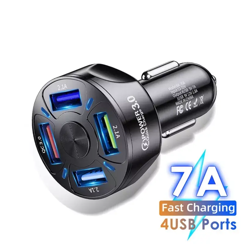 Автомобильное зарядное устройство Quick Charge 3,0 на 4 USB порта. Зарядка в машину для телефона
Автомобильное зарядное устройство Quick Charge 3,0 на 4 USB порта. Зарядка в машину для телефона