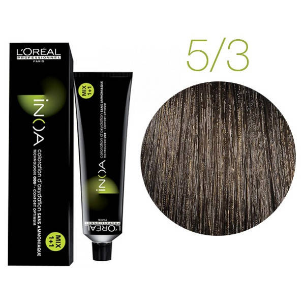 Крем-краска для волос L'Oreal Professionnel INOA Mix 1+1 №5/3 Светло-золотистый шатен 60 мл
Крем-краска для волос L'Oreal Professionnel INOA Mix 1+1 №5/3 Светло-золотистый шатен 60 мл