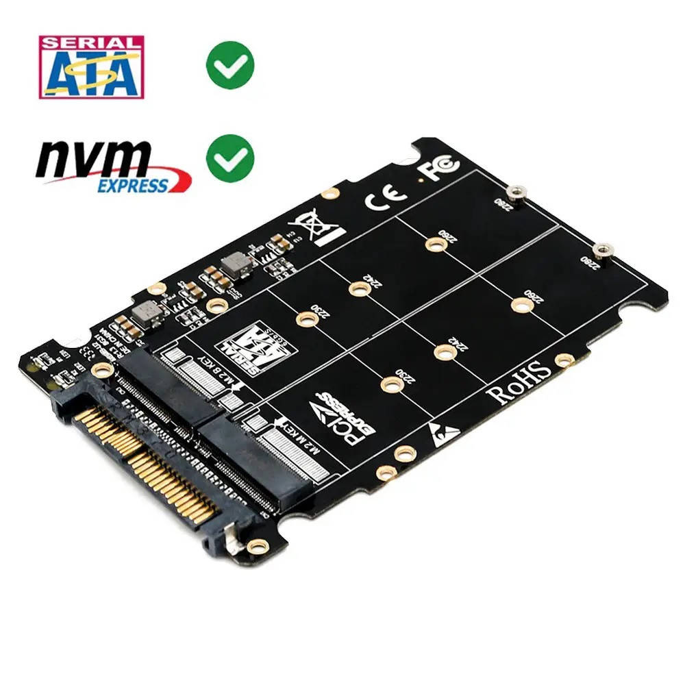 Перехідник адаптер JEYI U2PCB M.2 SSD до PCI-E U.2 SFF 8639 2в1 M.2 NVME та Sata-Bus NGFF SSD у PCI-E U.2, Черный
Перехідник адаптер JEYI U2PCB M.2 SSD до PCI-E U.2 SFF 8639 2в1 M.2 NVME та Sata-Bus NGFF SSD у PCI-E U.2, Черный