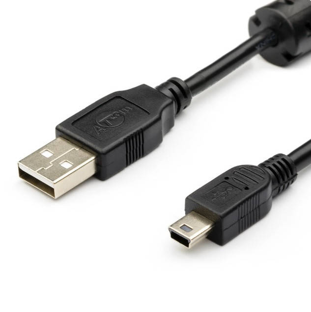 USB - USB mini кабель 0,8 м Черный ATCOM High-Quality для синхронизации данных, питания (3793)
USB - USB mini кабель 0,8 м Черный ATCOM High-Quality для синхронизации данных, питания (3793)