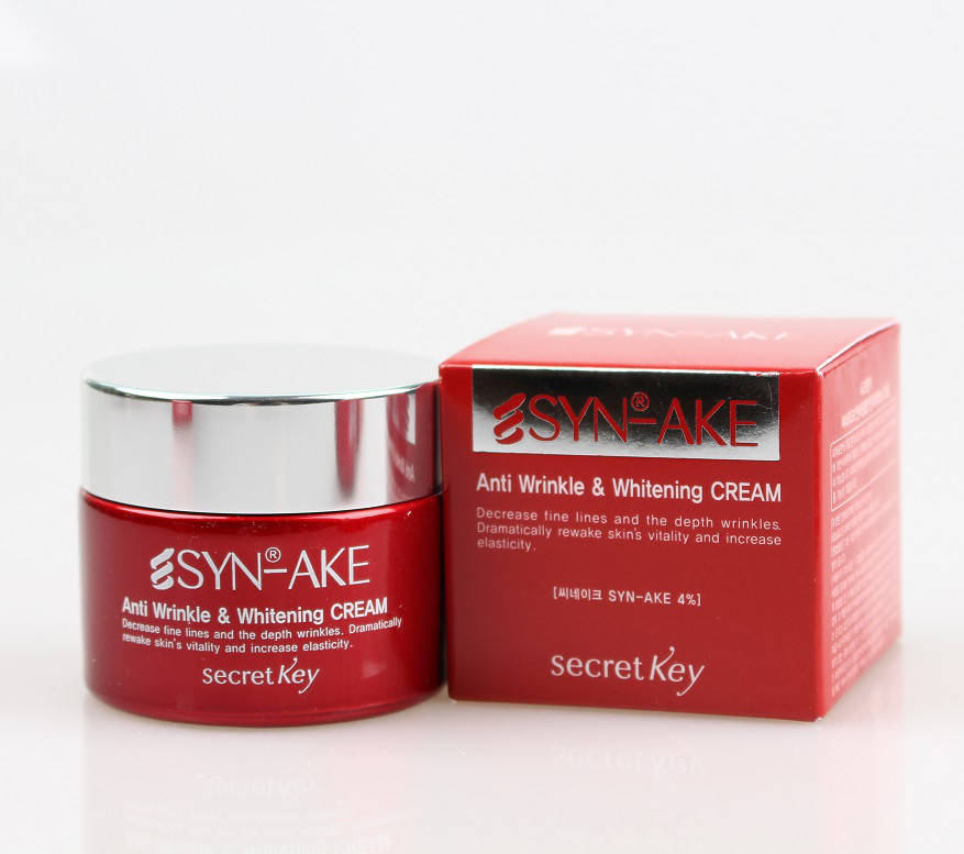 Крем для лица со "змеиным ядом" SECRET KEY Syn-Ake Anti Wrinkle & Whitening Cream 50 мл 
Крем для лица со "змеиным ядом" SECRET KEY Syn-Ake Anti Wrinkle & Whitening Cream 50 мл