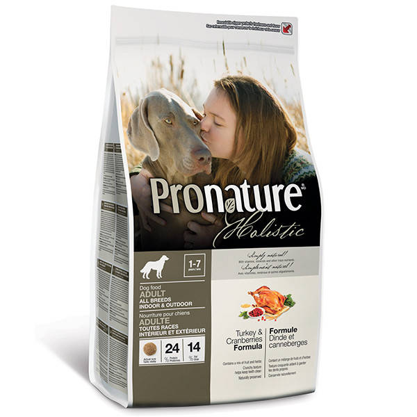 Pronature Holistic Dog Turkey & Cranberries холистик корм для собак всех пород - 2,72 кг
Pronature Holistic Dog Turkey & Cranberries холистик корм для собак всех пород - 2,72 кг