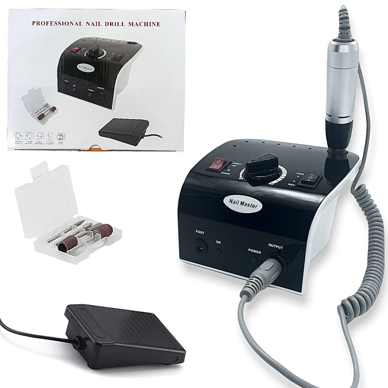 Профессиональный фрезер Nail Master JMD-304 для маникюра и педикюра, на 45000 об./мин. С ручкой и педалью 65Вт Чёрный
Профессиональный фрезер Nail Master JMD-304 для маникюра и педикюра, на 45000 об./мин. С ручкой и педалью 65Вт Чёрный