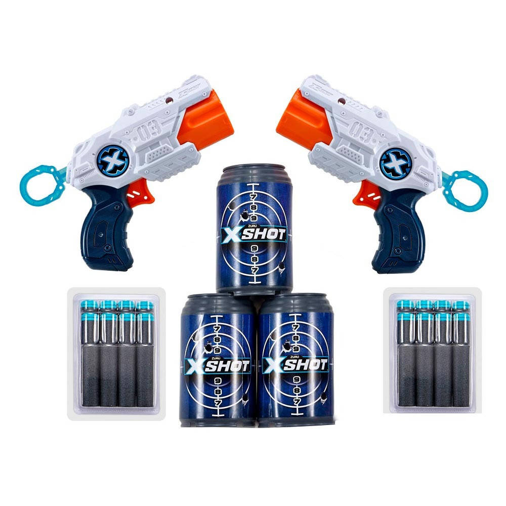 Бластер на мягких пулях игрушечный пистолет x-shot combo pack (2 вида оружия, 3 банки, 16 патронов), Белый
Бластер на мягких пулях игрушечный пистолет x-shot combo pack (2 вида оружия, 3 банки, 16 патронов), Белый
