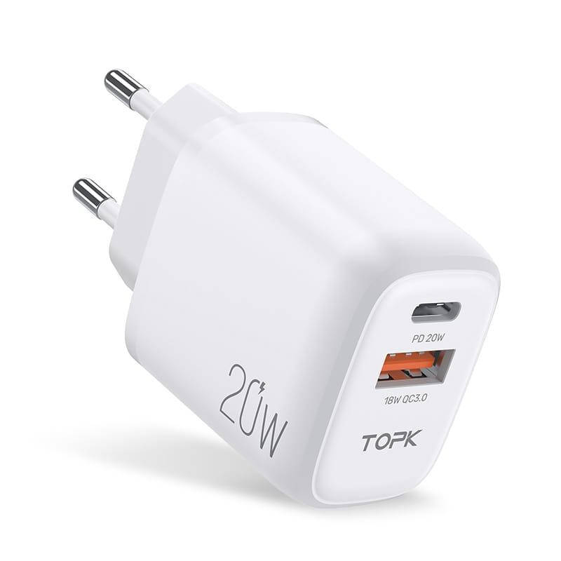 Сетевое зарядное устройство TOPK B210P 20W QC3/PD Белый с быстрой зарядкой и разъемом TypeC
Сетевое зарядное устройство TOPK B210P 20W QC3/PD Белый с быстрой зарядкой и разъемом TypeC