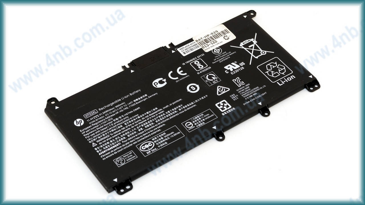 Батарея для ноутбука HP 240 G7 245 G7 250 G7 255 G7 15-da 15-db 17-by Pavilion 14-ce 15-cs / 11.4V 3420 mAh (41.04Wh) BLACK ORIG (HT03XL, HSTNN-DB8R), Черный
Батарея для ноутбука HP 240 G7 245 G7 250 G7 255 G7 15-da 15-db 17-by Pavilion 14-ce 15-cs / 11.4V 3420 mAh (41.04Wh) BLACK ORIG (HT03XL, HSTNN-DB8R), Черный