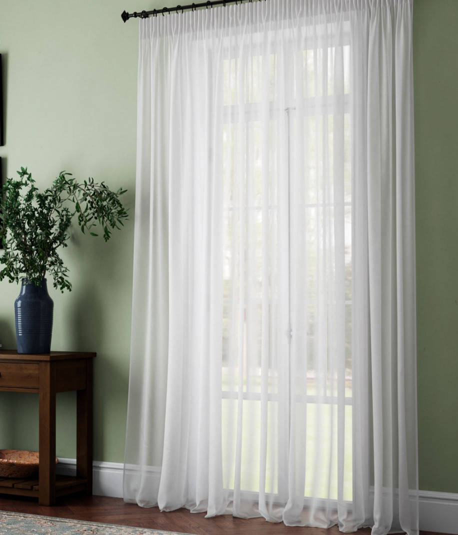 Готовая тюль шифон или вуаль элитная Hayal с утяжелителем белая, Белый 
Готовая тюль шифон или вуаль элитная Hayal с утяжелителем белая, Белый