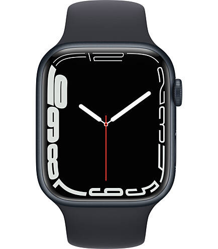 Apple Watch Series 7 GPS 45mm Midnight Aluminium Case with Midnight Sport Band (MKN53)
