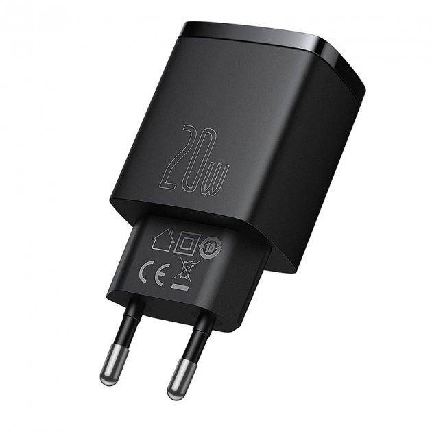 Сетевое зарядное устройство 1USB + Type-C Baseus Compact Quick Charger 20W CCXJ-B01 Black, Черный
Сетевое зарядное устройство 1USB + Type-C Baseus Compact Quick Charger 20W CCXJ-B01 Black, Черный
