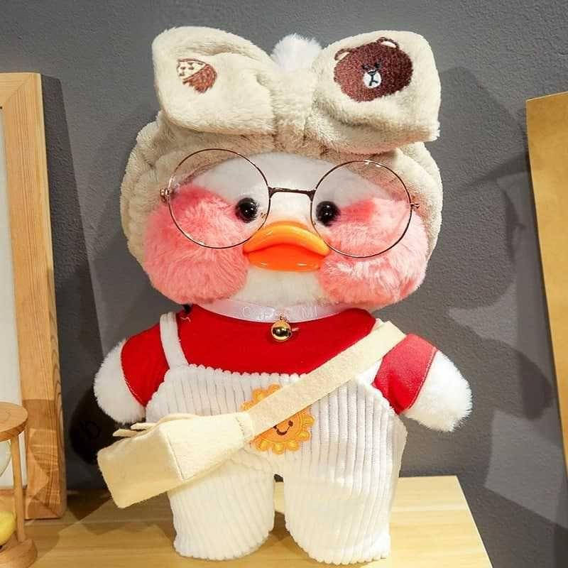 Утка лалафанфан в очках с сумкой Cafe mimi мягкая игрушка уточка lalafanfan 30 см, Белый
Утка лалафанфан в очках с сумкой Cafe mimi мягкая игрушка уточка lalafanfan 30 см, Белый