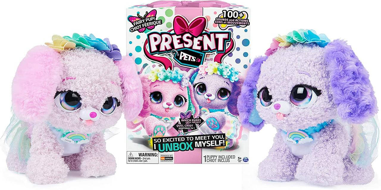 Интерактивный Щенок сюрприз Презент Петс Present Pets Fairy Puppy Радужная Фея Spin Master Оригинал
Интерактивный Щенок сюрприз Презент Петс Present Pets Fairy Puppy Радужная Фея Spin Master Оригинал