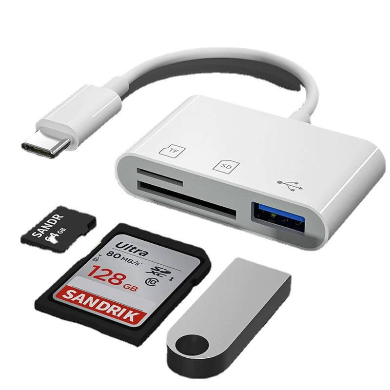 Адаптер Type-C, устройство для чтения карт памяти TF/SD, OTG, карт памяти Micro SD, картридер для телефона, Белый
Адаптер Type-C, устройство для чтения карт памяти TF/SD, OTG, карт памяти Micro SD, картридер для телефона, Белый