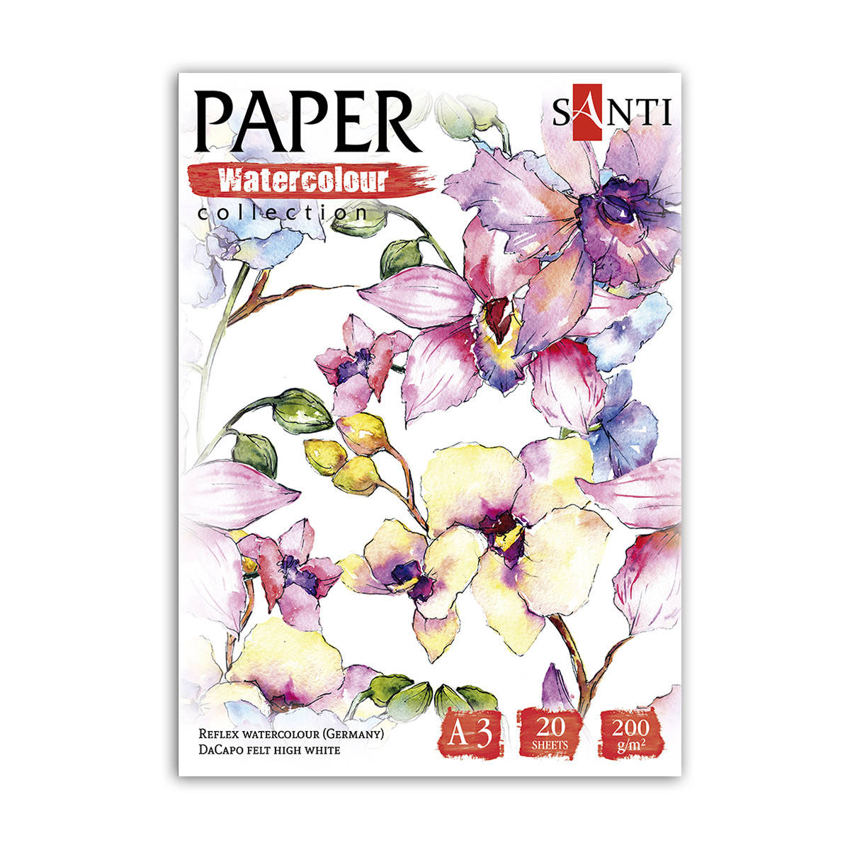 Набор акварельной бумаги SANTI Flowers А3 Paper Watercolor Collection 20 л 200 г/м (130501)
Набор акварельной бумаги SANTI Flowers А3 Paper Watercolor Collection 20 л 200 г/м (130501)
