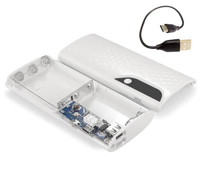 Power Box 5-корпус для павербанка 12000mAh 5V 2.4A 2USB, Micro-USB, Type-C, кейс для сборки павербанка 3*18650
Power Box 5-корпус для павербанка 12000mAh 5V 2.4A 2USB, Micro-USB, Type-C, кейс для сборки павербанка 3*18650