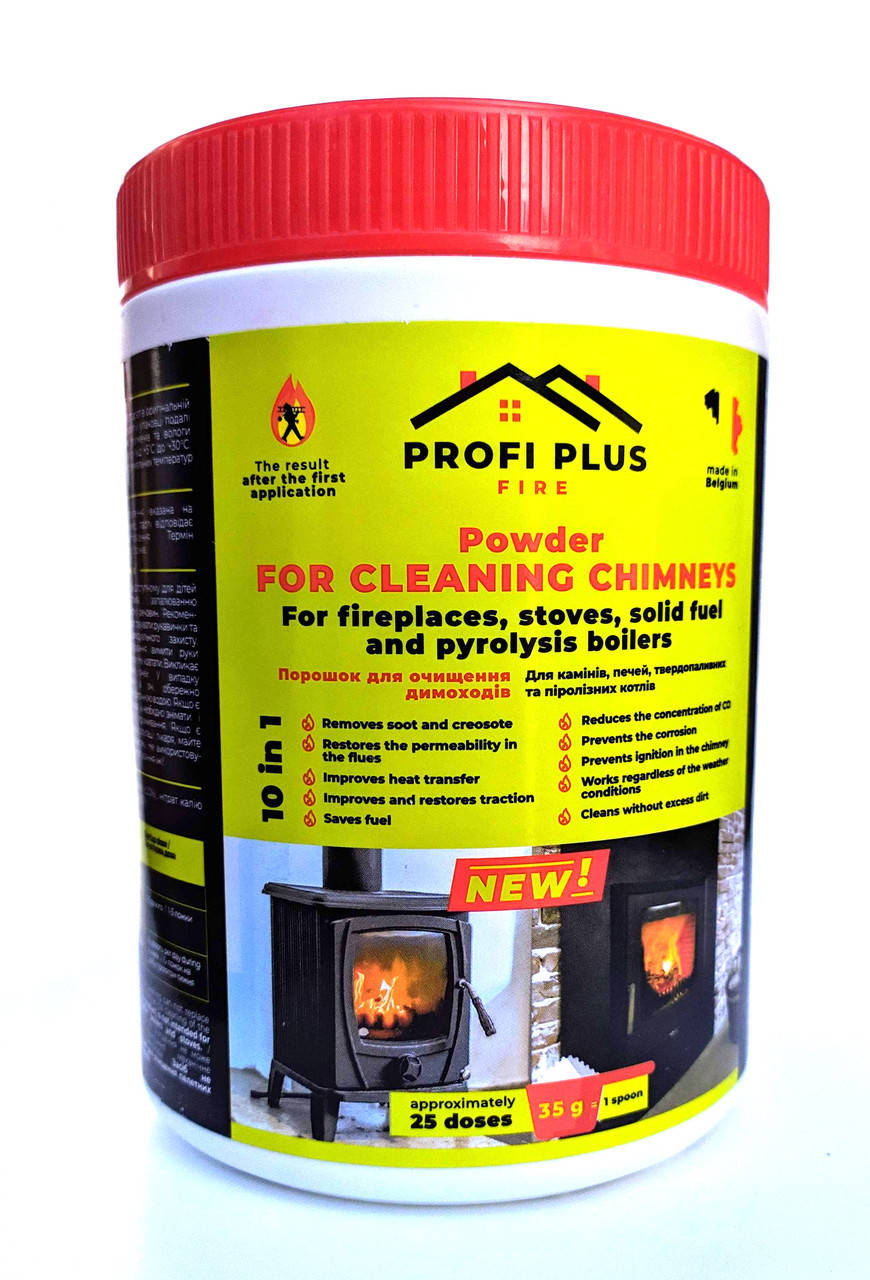 Порошок для очистки дымоходов 10 в 1 Profi Plus Бельгия 900гр 
Порошок для очистки дымоходов 10 в 1 Profi Plus Бельгия 900гр