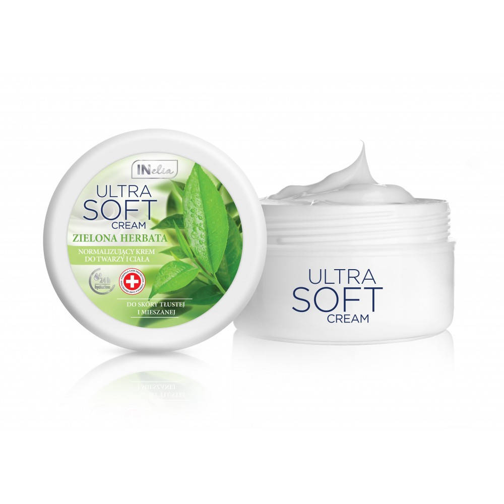 Крем ULTRA SOFT ЗЕЛЕНИЙ ЧАЙ INelia, 200мл