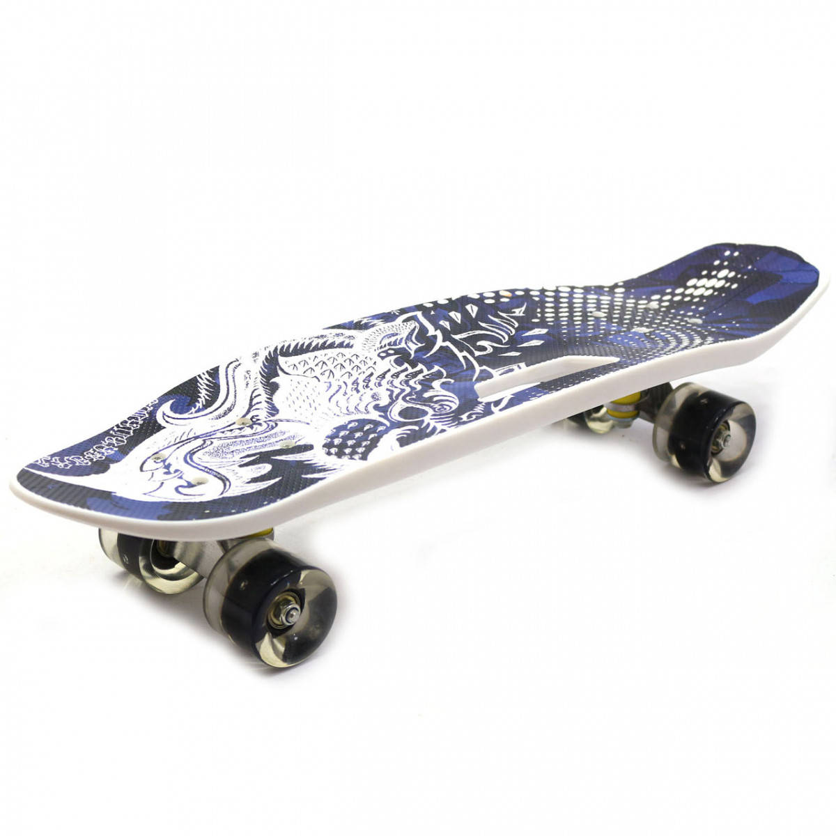 Пенни борд (скейт) с бесшумными светящимися колесами, ручка (темно-синий) C-40311
Пенни борд (скейт) с бесшумными светящимися колесами, ручка (темно-синий) C-40311